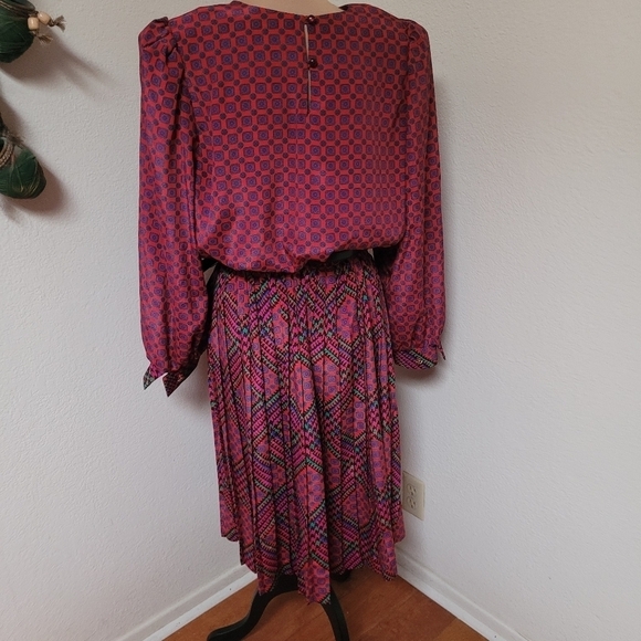 Vintage Tracy Richards Pleated Skirt Dress - Picture 8 of 9